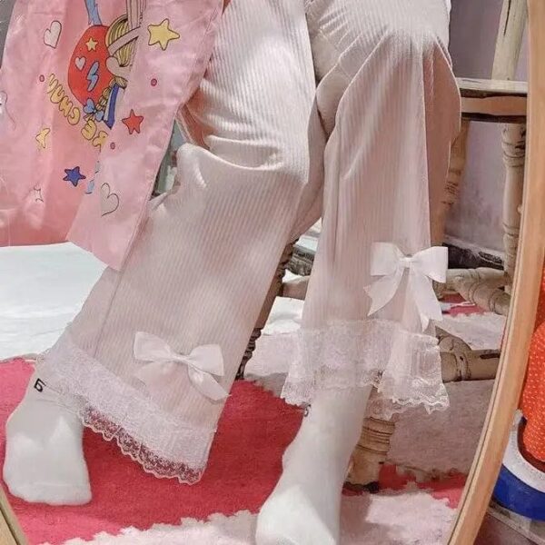 Kinky Cloth Pink / S Kawaii Bow Lolita Pants