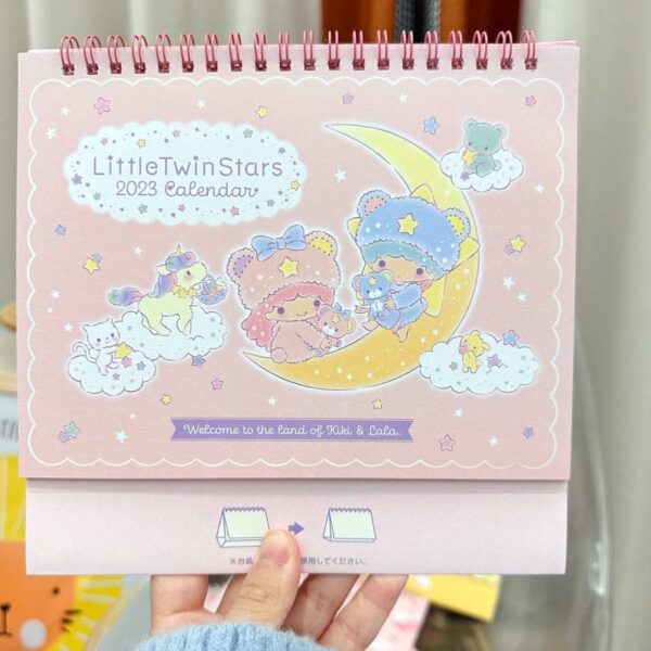 Kinky Cloth Little Twin Stars Kawaii Cartoon Desk Calendar