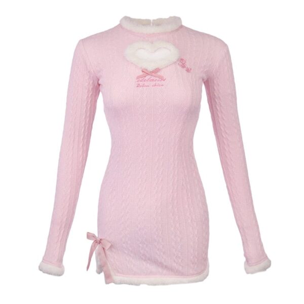 Kinky Cloth Pink / S Kawaii Hollow Out Heart Dress