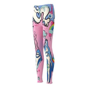 Kinky Cloth Pink / S Kawaii Pastel Goth Ghouls 3D Leggings