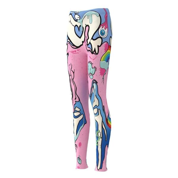 Kinky Cloth Pink / S Kawaii Pastel Goth Ghouls 3D Leggings