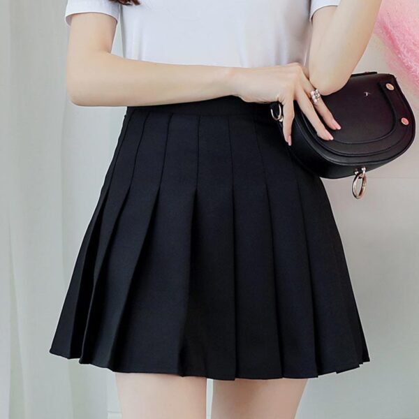 Kinky Cloth Black / XS Kawaii Pleated Skirt