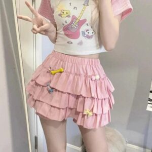 Kinky Cloth Kawaii Ruffle Layered Skirt