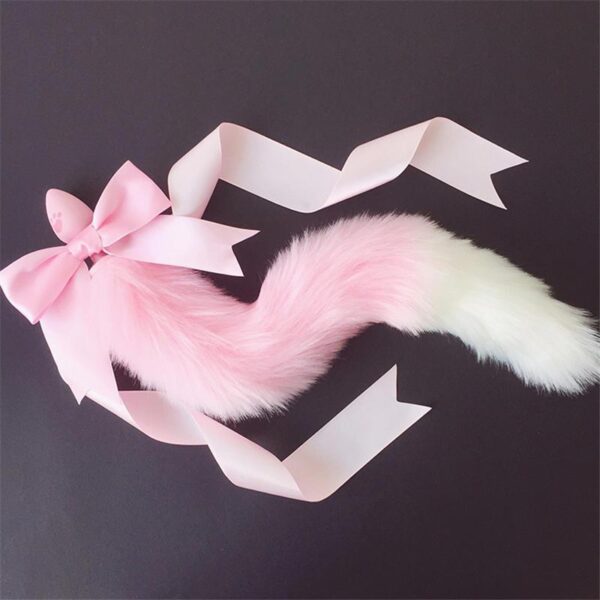 Kinky Cloth 200345142 Pink & White Kawaii Soft Pastel with Bow Tail