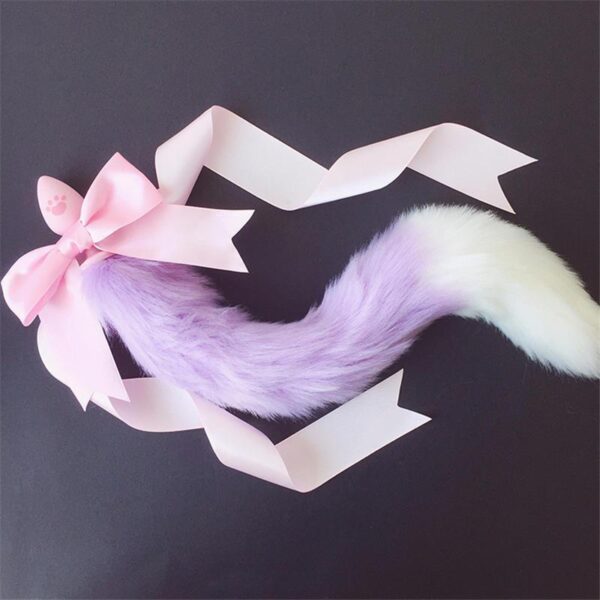 Kinky Cloth 200345142 Purple & White Kawaii Soft Pastel with Bow Tail