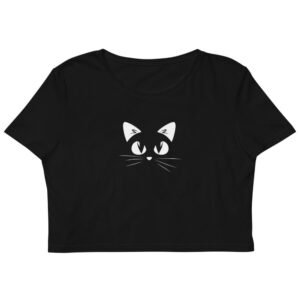 Kinky Cloth XS Kitten Face Organic Crop Top