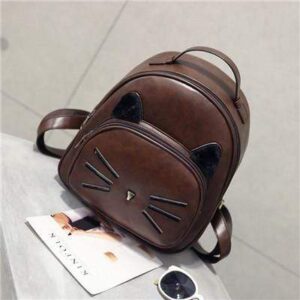 Kitty Cat Faux Leather Backpack at Kinky Cloth