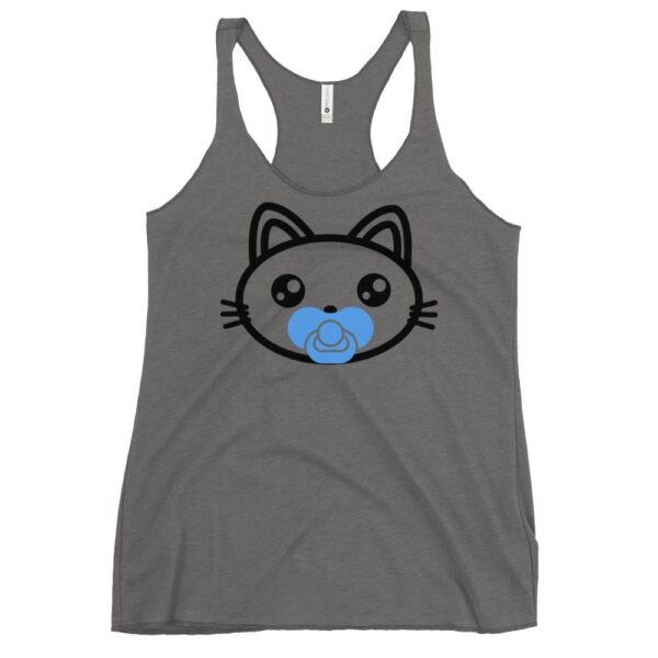 Kinky Cloth Premium Heather / XS Kitty Paci Blue Tank Top