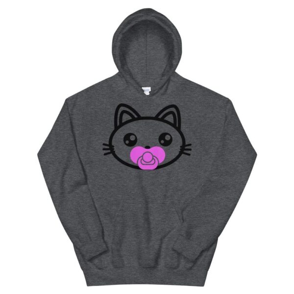 Kinky Cloth Dark Heather / S Kitty Paci Pink Hoodie