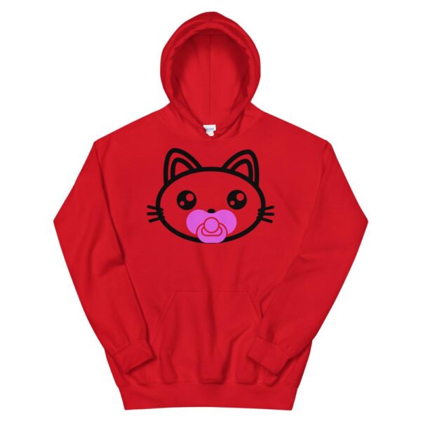 Kinky Cloth Red / S Kitty Paci Pink Hoodie