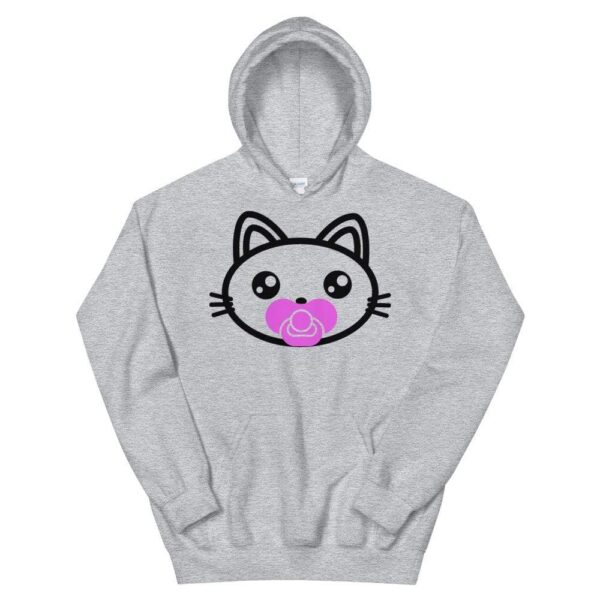 Kinky Cloth Sport Grey / S Kitty Paci Pink Hoodie