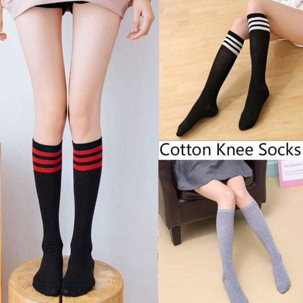 Korean Long Striped Cotton Socks | Buy Online | Kinky Cloth