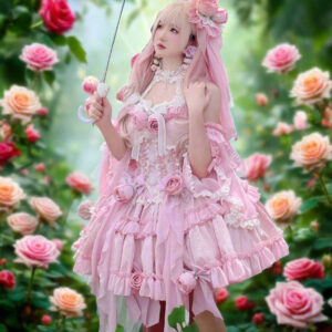 Kinky Cloth Lace Rose Flower Fairy Dress