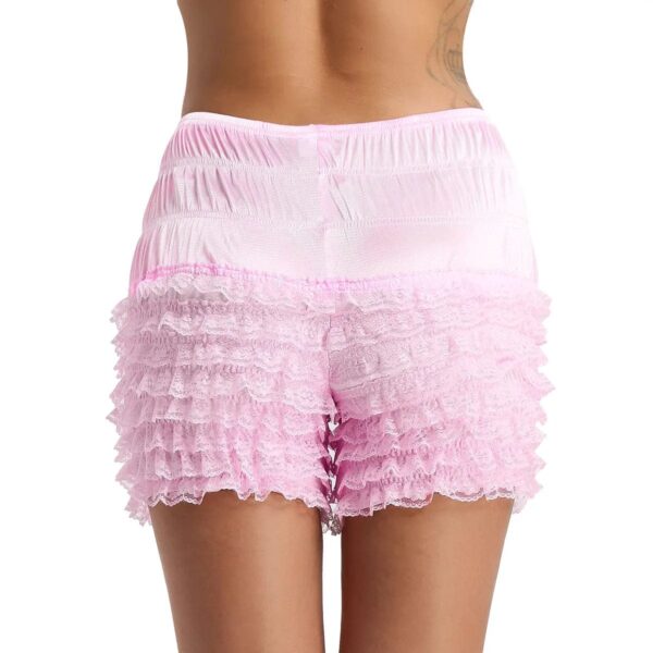 Kinky Cloth Lace Sissy Frilly Ruffle Shorts