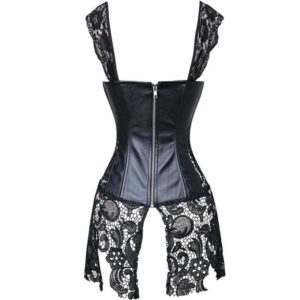 Kinky Cloth 31205 Lace Skirt Plus Size Leather Corset