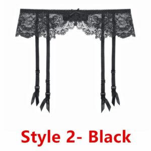 Kinky Cloth Lingerie black2 / L Lace Suspender Garter Belt