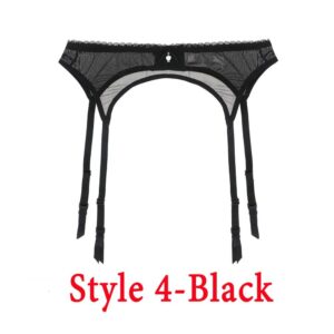 Kinky Cloth Lingerie black4 / L Lace Suspender Garter Belt