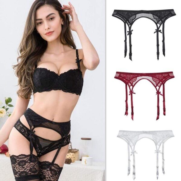 Kinky Cloth Lingerie Lace Suspender Garter Belt