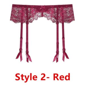 Kinky Cloth Lingerie red2 / L Lace Suspender Garter Belt