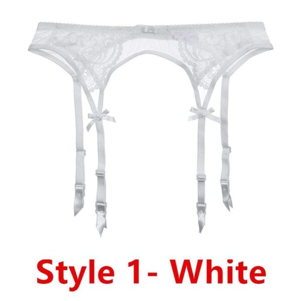 Kinky Cloth Lingerie White-365458 / L Lace Suspender Garter Belt