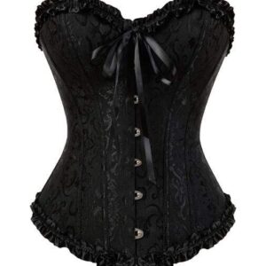 Kinky Cloth 200001885 Black / S Lace Trim Corset Waist Cincher