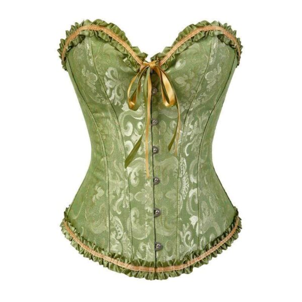 Kinky Cloth 200001885 Green / S Lace Trim Corset Waist Cincher