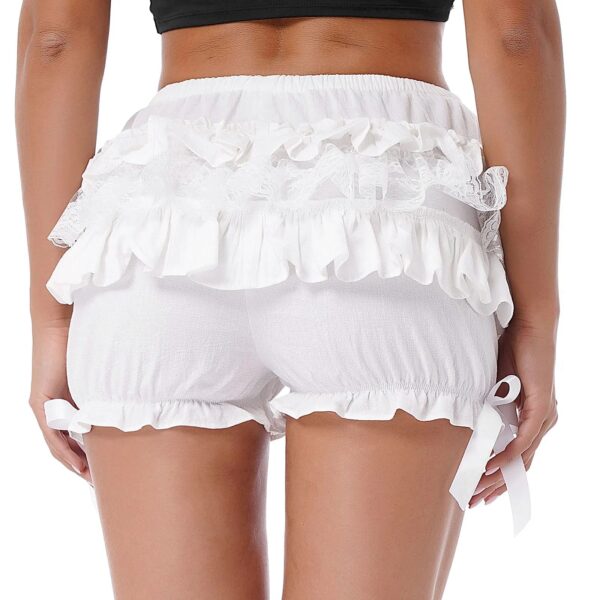 Kinky Cloth Lace Trim Layered Ruffle Shorts