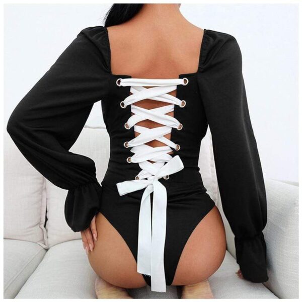 Kinky Cloth Lace Up Lolita Onesie