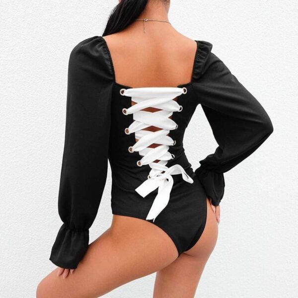 Kinky Cloth Lace Up Lolita Onesie