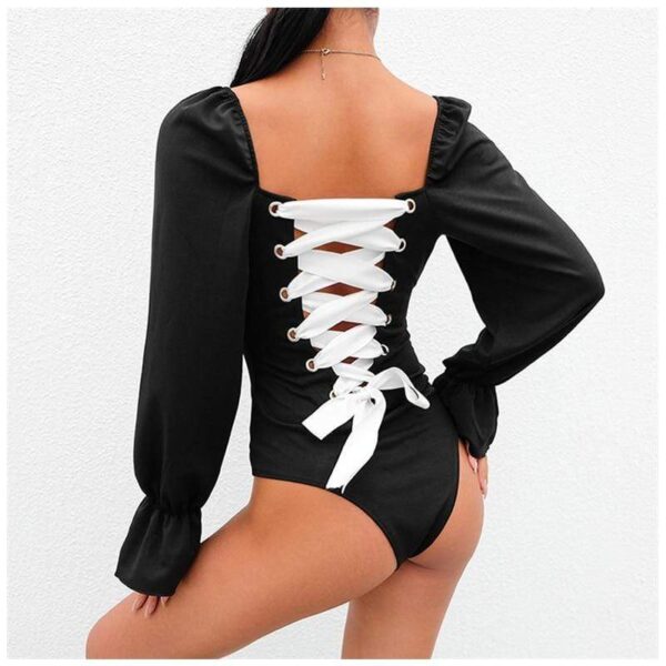 Kinky Cloth Lace Up Lolita Onesie