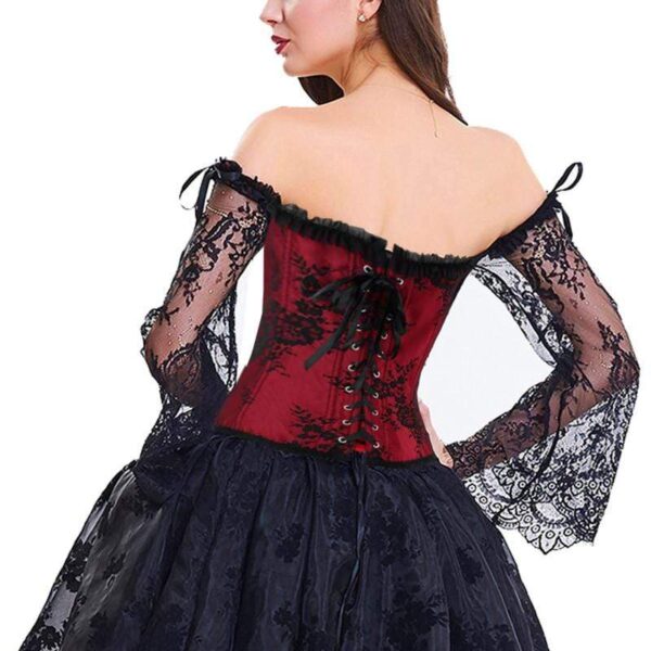 Kinky Cloth 200001885 Lace Up Long Sleeve Lace Corset