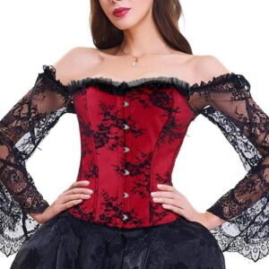 Kinky Cloth 200001885 Lace Up Long Sleeve Lace Corset