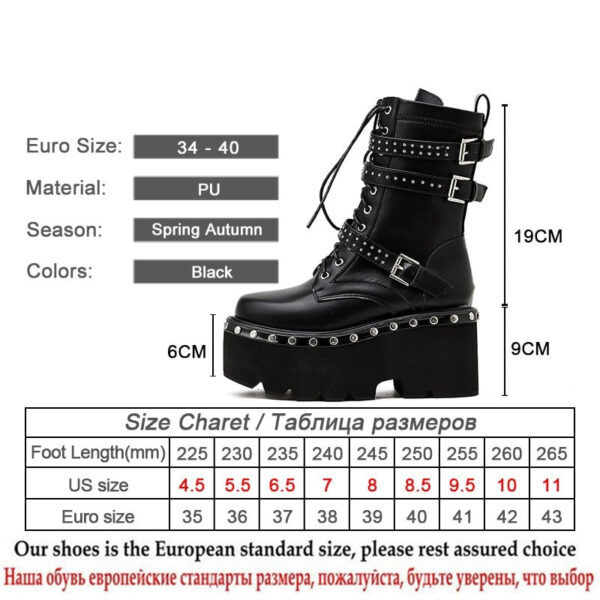 Kinky Cloth Lace-Up Motorcycle Boots