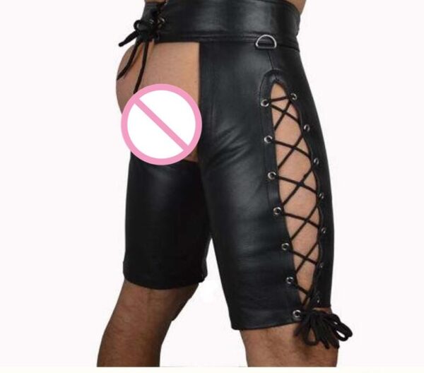 Kinky Cloth 200003584 Lace Up Open Crotch Shorts