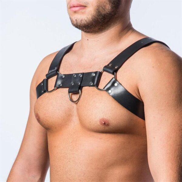 Kinky Cloth 200003585 Leather Buckle Strap U-Ringed Harness