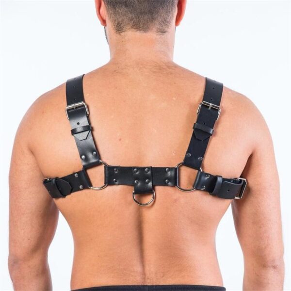 Kinky Cloth 200003585 Leather Buckle Strap U-Ringed Harness