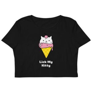 Kinky Cloth XS Lick My Kitty Organic Crop Top