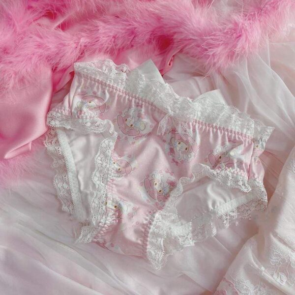 Kinky Cloth 351 Lolita Milk Silk Lace Panties