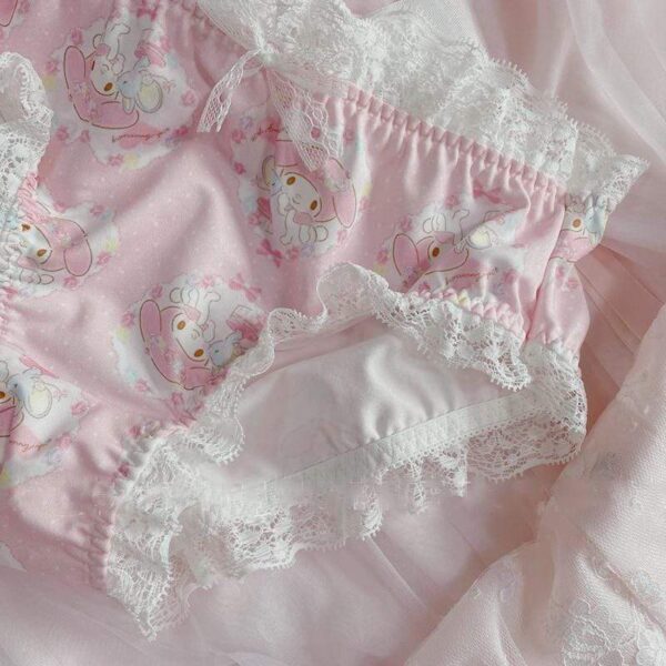 Kinky Cloth 351 Lolita Milk Silk Lace Panties