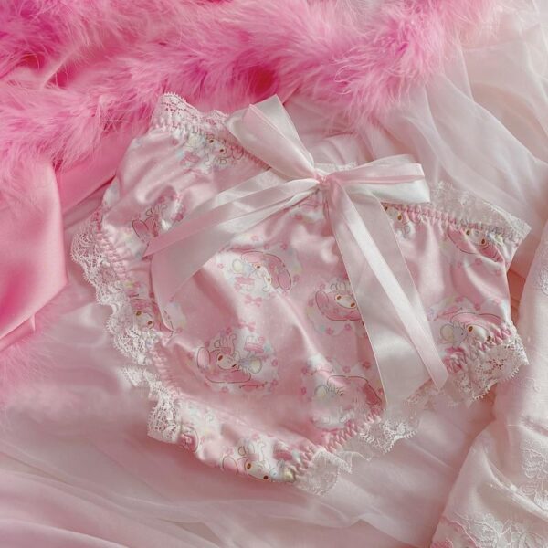 Kinky Cloth 351 Pink / M Lolita Milk Silk Lace Panties