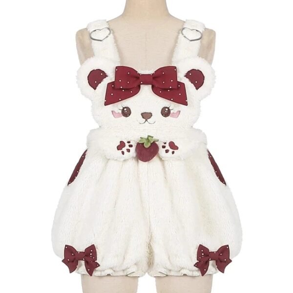 Kinky Cloth Only Shorts / S Lolita Plush Bloomers Overalls Set