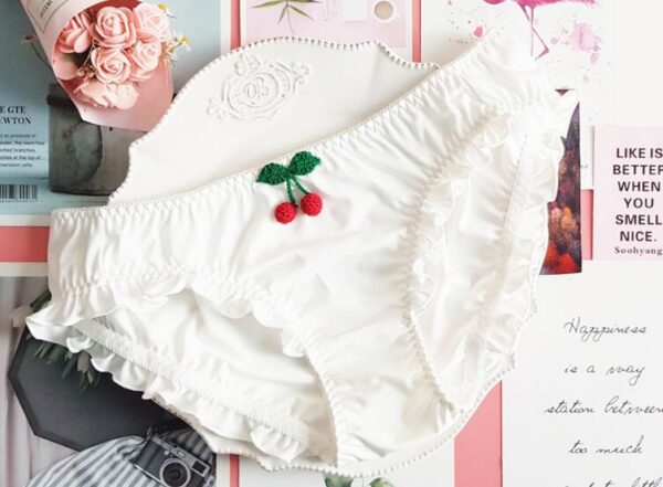 Kinky Cloth 351 Lolita Strawberry Cherry Ruffle Panties