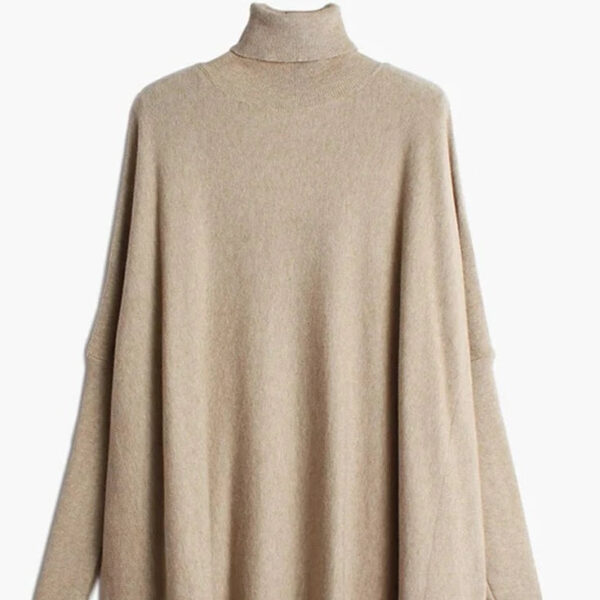 Kinky Cloth Loose Fit Turtleneck Knit Sweater