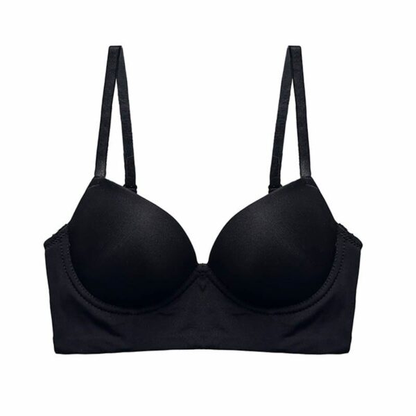 Kinky Cloth Black bra / S(32or70AB) / CN Low Back Seamless Bra Set