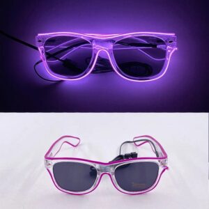 Kinky Cloth Purple Luminous LED Glasses