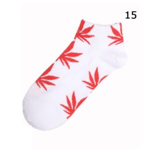 Kinky Cloth Socks 15 Marijuana Leaf Short Socks