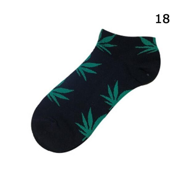 Kinky Cloth Socks 18 Marijuana Leaf Short Socks