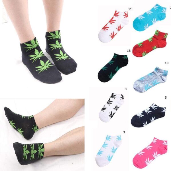 Kinky Cloth Socks Marijuana Leaf Short Socks