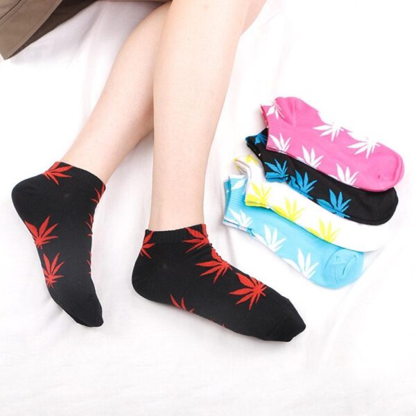 Kinky Cloth Socks Marijuana Leaf Short Socks