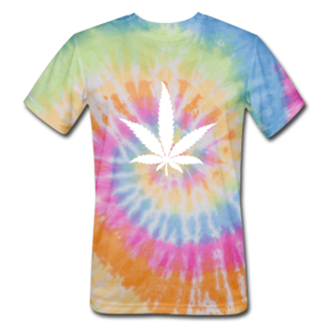 SPOD Unisex Tie Dye T-Shirt rainbow / S Marijuana Leaf Tie Dye T-Shirt